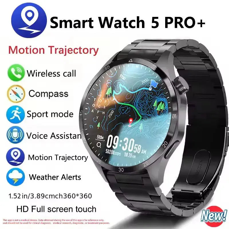 2025 New Mens Smart Watch 360 * 360 Bluetooth Call Smartwatch AMOLED Screen GPS Smart Watches NFC Waterproof Smart Watch for Men