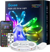 16.4Ft Color Changing LED Strip Lights, Bluetooth LED Lights with App Control, Remote, Control Box, 64 Scenes and Music Sync Lights for Bedroom, Room, Kitchen, Party