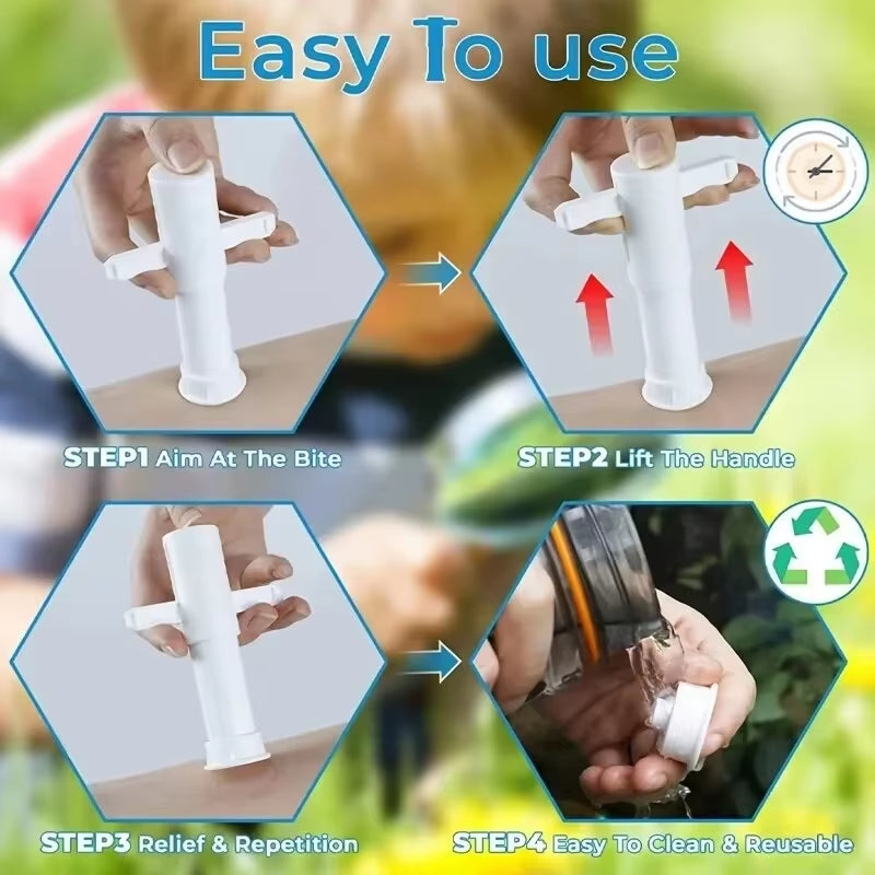 Vacuum Venom Suction Tool Poison Remover Bug Bites Bee Wasp Stings Natural Insect Bite Relief Outdoor Emergency Survival Kit