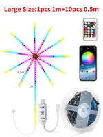 Fireworks LED String Lights USB 5V RGBIC Strip Lights for Festival Wedding Christmas Party Decor Music Sync Dream Meteor Lamp