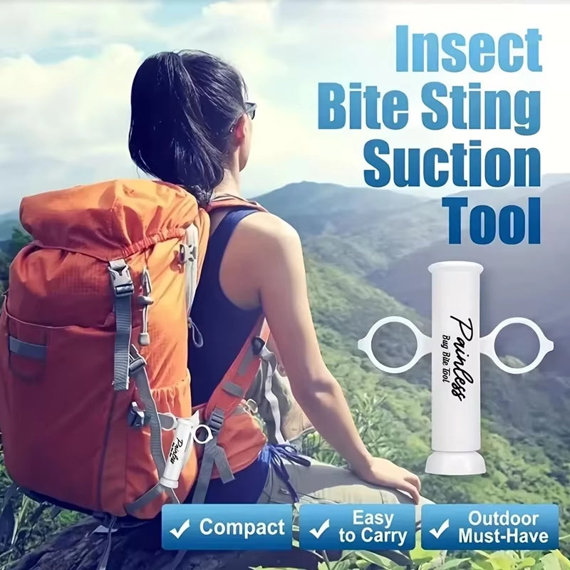 Vacuum Venom Suction Tool Poison Remover Bug Bites Bee Wasp Stings Natural Insect Bite Relief Outdoor Emergency Survival Kit