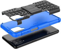 For Samsung A12 Case,Galaxy A12 Case,With HD Screen Protector,[Shockproof] Tough Rugged Dual Layer Protective Case Hybrid Kickstand Cover for Samsung Galaxy A12 (Blue)