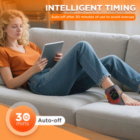 Electric Foot & Ankle Massager - 3/5 Vibration Gears with Hot Compress Ankle Wrap Brace for Muscle Relaxation & Health Care