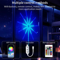 Fireworks LED String Lights USB 5V RGBIC Strip Lights for Festival Wedding Christmas Party Decor Music Sync Dream Meteor Lamp