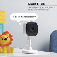 Indoor Camera 1080P - Wi-Fi Security Cam with Night Vision, White (1-Pack)
