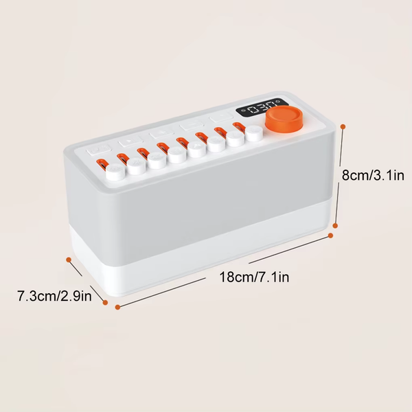 Portable White Noise Bluetooth Speaker Nature Sound Sleep Aid Music Box Wireless Stereo MP3 Music Player Support Timed Shutdown