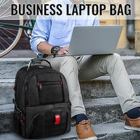 Large Backpack for Men, Extra Large Laptop Backpacks for Men Women, Water Resistant Travel Backpack Airline Approved Business Work Bag with USB Charging Port Fits 17 Inch Computer, Black