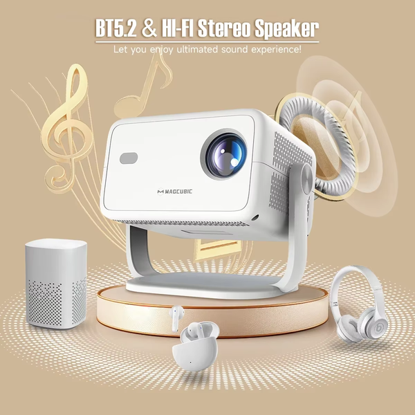650ANSI L018 4K Native Portable Projector 1080P Auto Focus Keystone Correction Android 11 BT5.2 WIFI6 360° Home Cinema