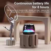Joytutus Magnetic Bluetooth Speaker Portable Wireless Outdoor with TF Card Slot RGB Atmosphere Lights Sound System Trucks Colorful Dustproof Smartphone Rechargeable Car Audio Black Metal Compact & Portable Design 360° Holographic Sound Effects