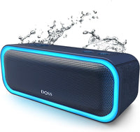 Soundbox Pro Bluetooth Speaker with 20W Stereo Sound, Active Extra Bass, IPX6 Waterproof, TWS Pairing, Multi-Colors Lights, 20H Playtime, Portable for Beach, Outdoor-Blue